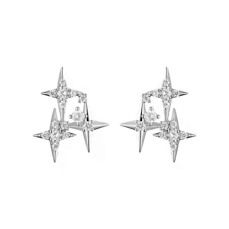 Hot Sale🎁Sparkling Star Silver Needle Stud Earrings - Image 8