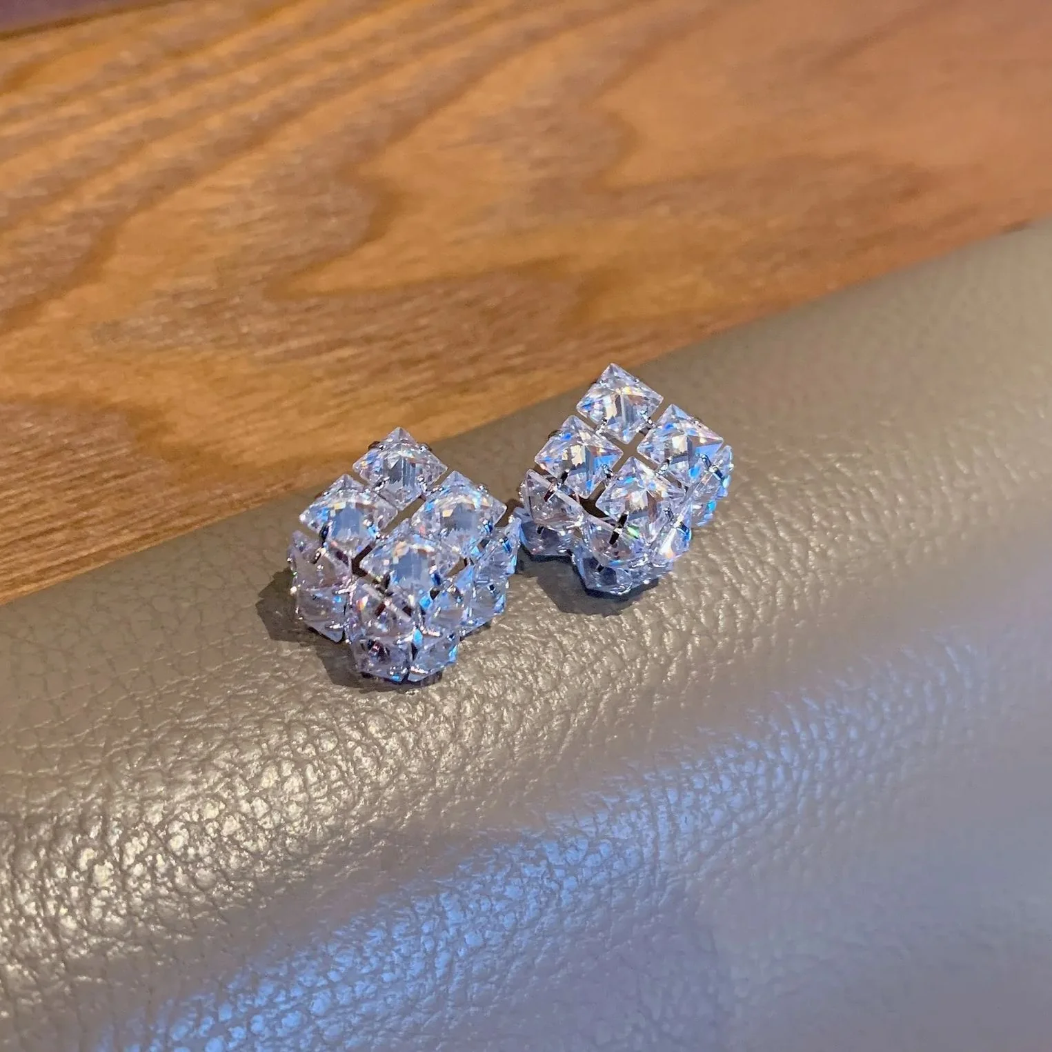 Hot Sale🎁French Style Square Zircon Stud Earrings - Image 3