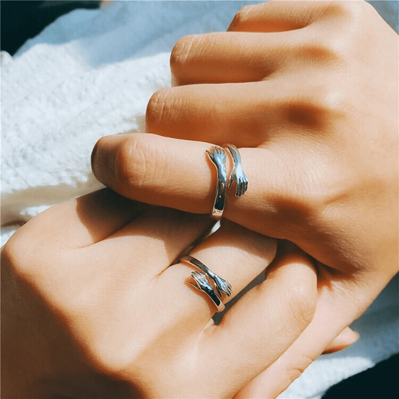 Sterling Silver Hug Ring - Image 4