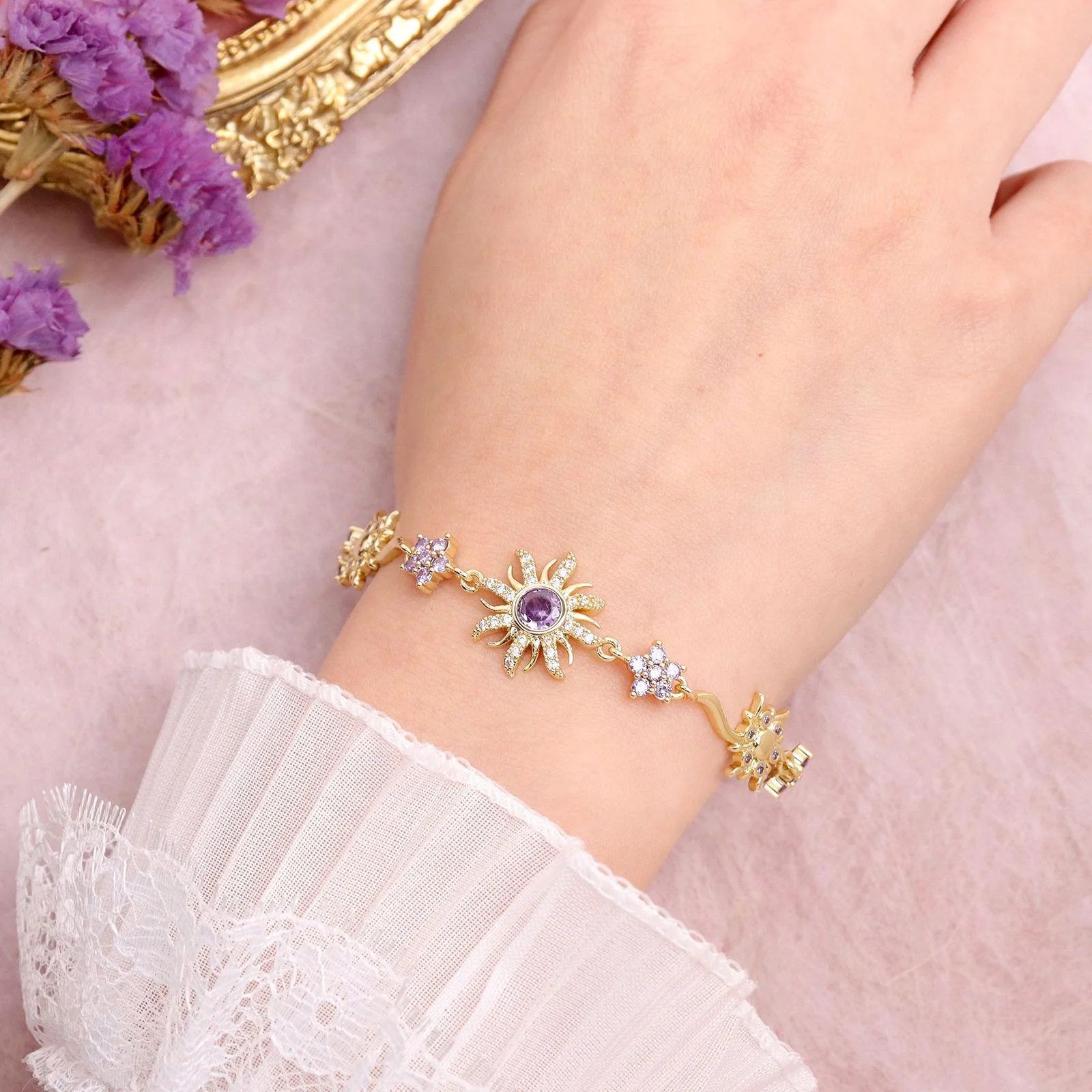 Sunflower Princess Gemstone Bracelet - Image 4