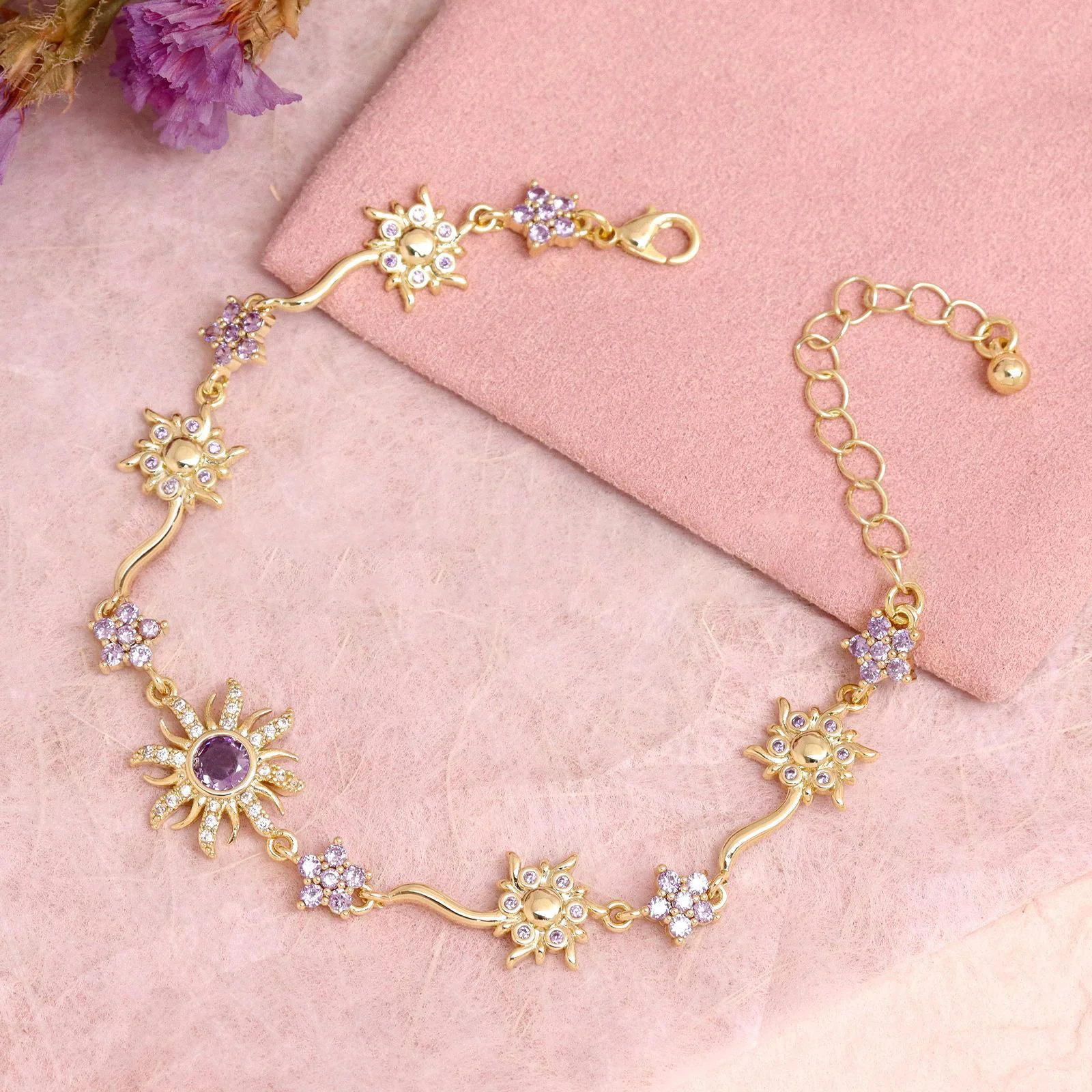 Sunflower Princess Gemstone Bracelet - Image 6