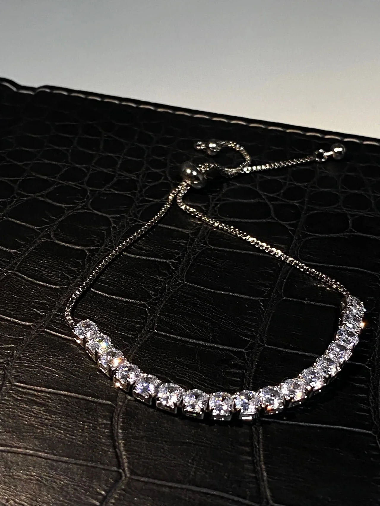 Tennis Bracelet Round Cut Created Moissanite - Image 8