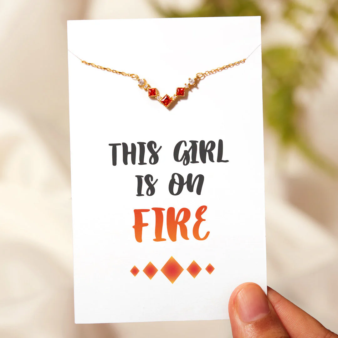 This Girl Is On Fire Flame Necklace - Image 3