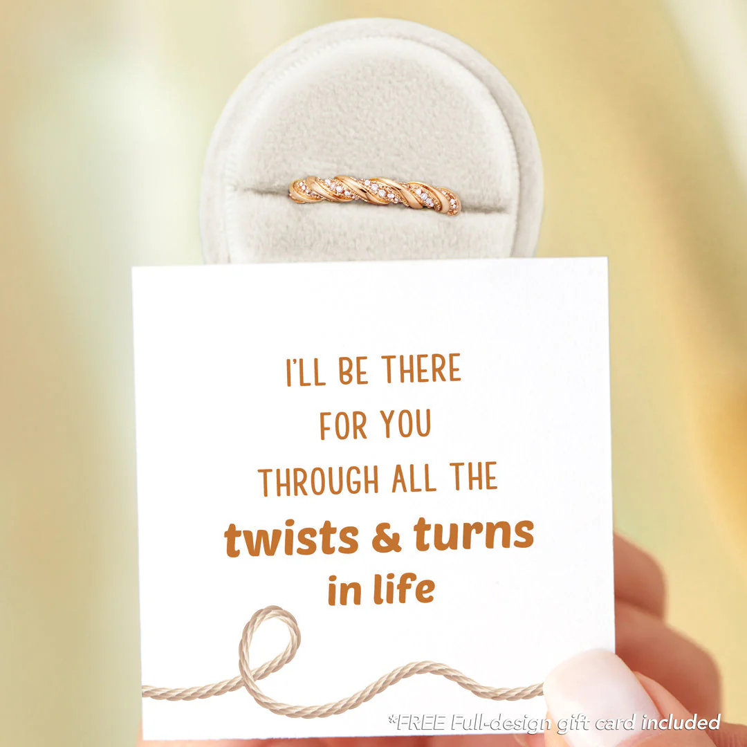 Through All The Twists And Turns Twisted Gold Ring S925 - Image 3