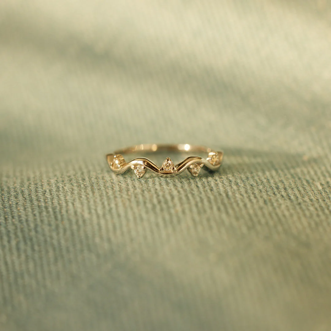 To My Daughter Highs And Lows Wave Ring - Image 7