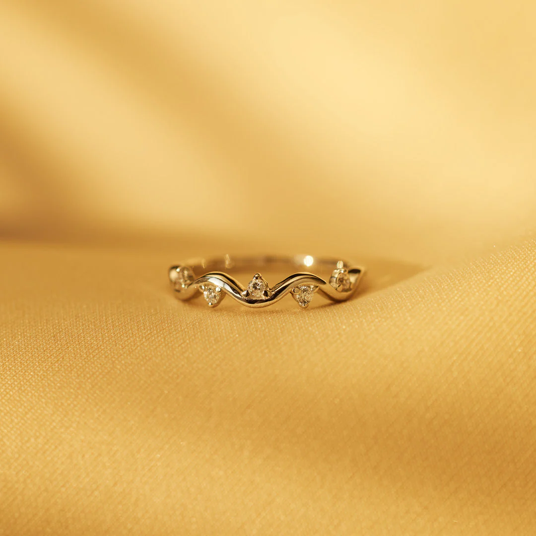 To My Daughter Highs And Lows Wave Ring - Image 5