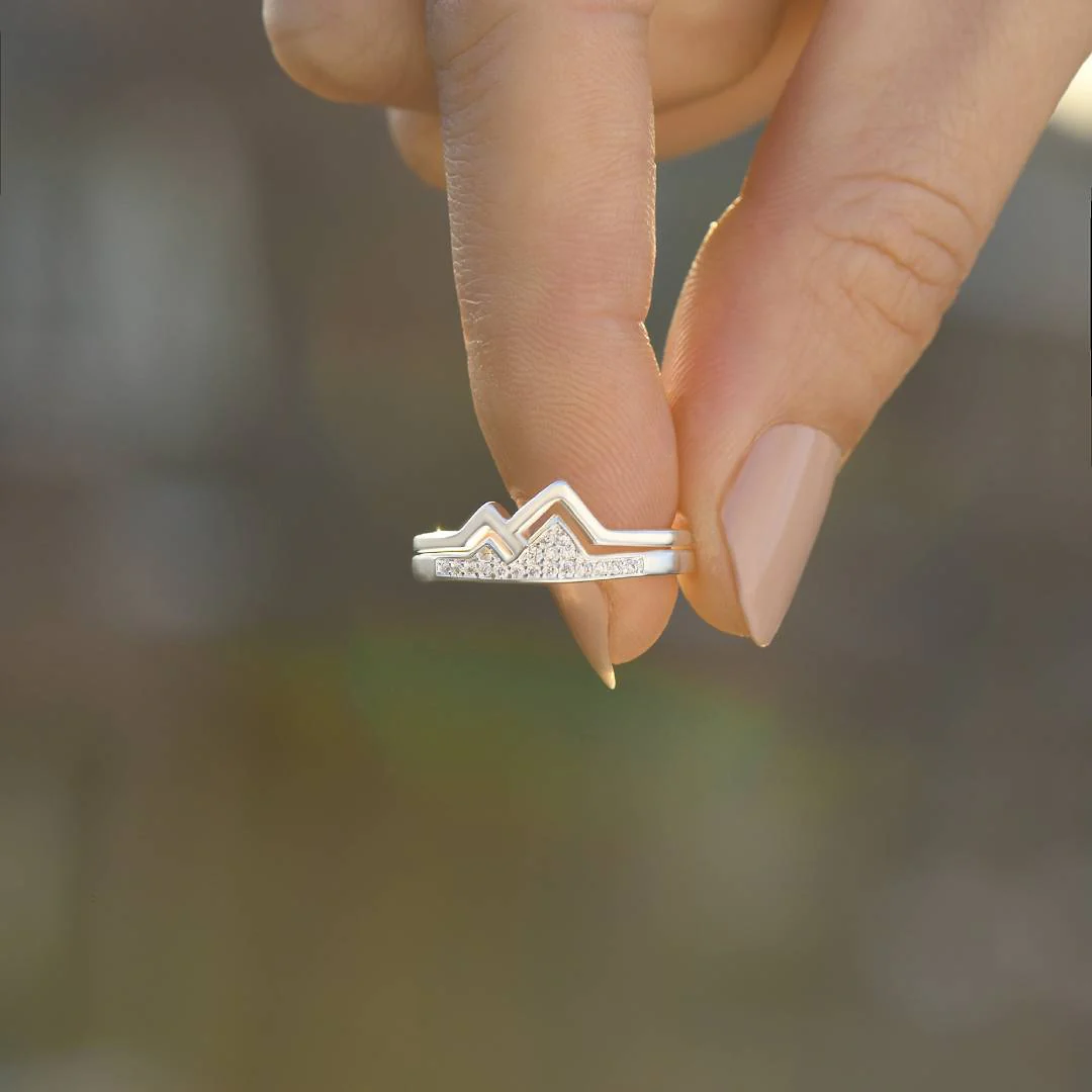 To My Daughter The Climb Pave Mountain Ring - Image 2