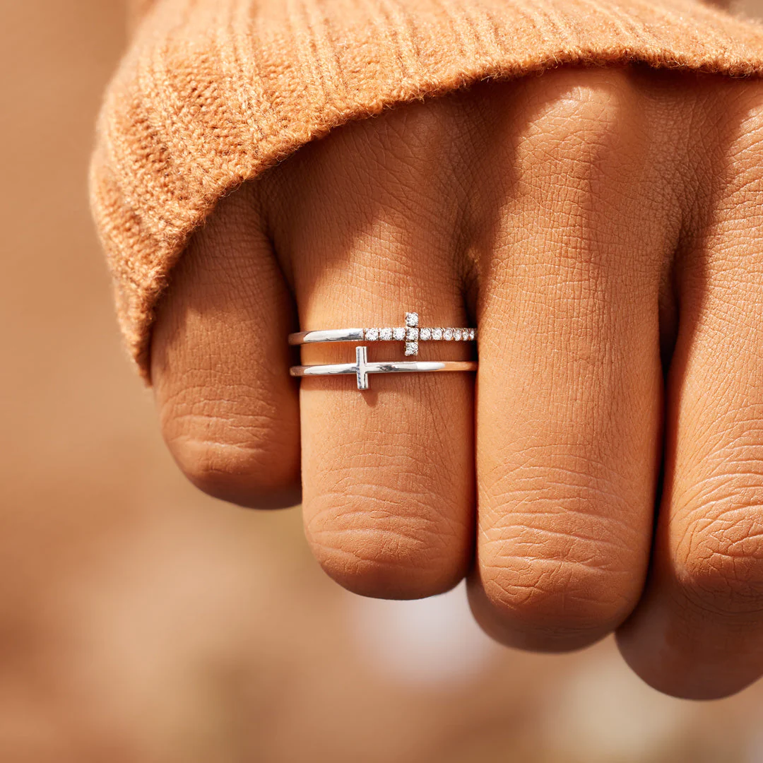 To My Daughter Pray Through It Double Cross Ring - Image 4