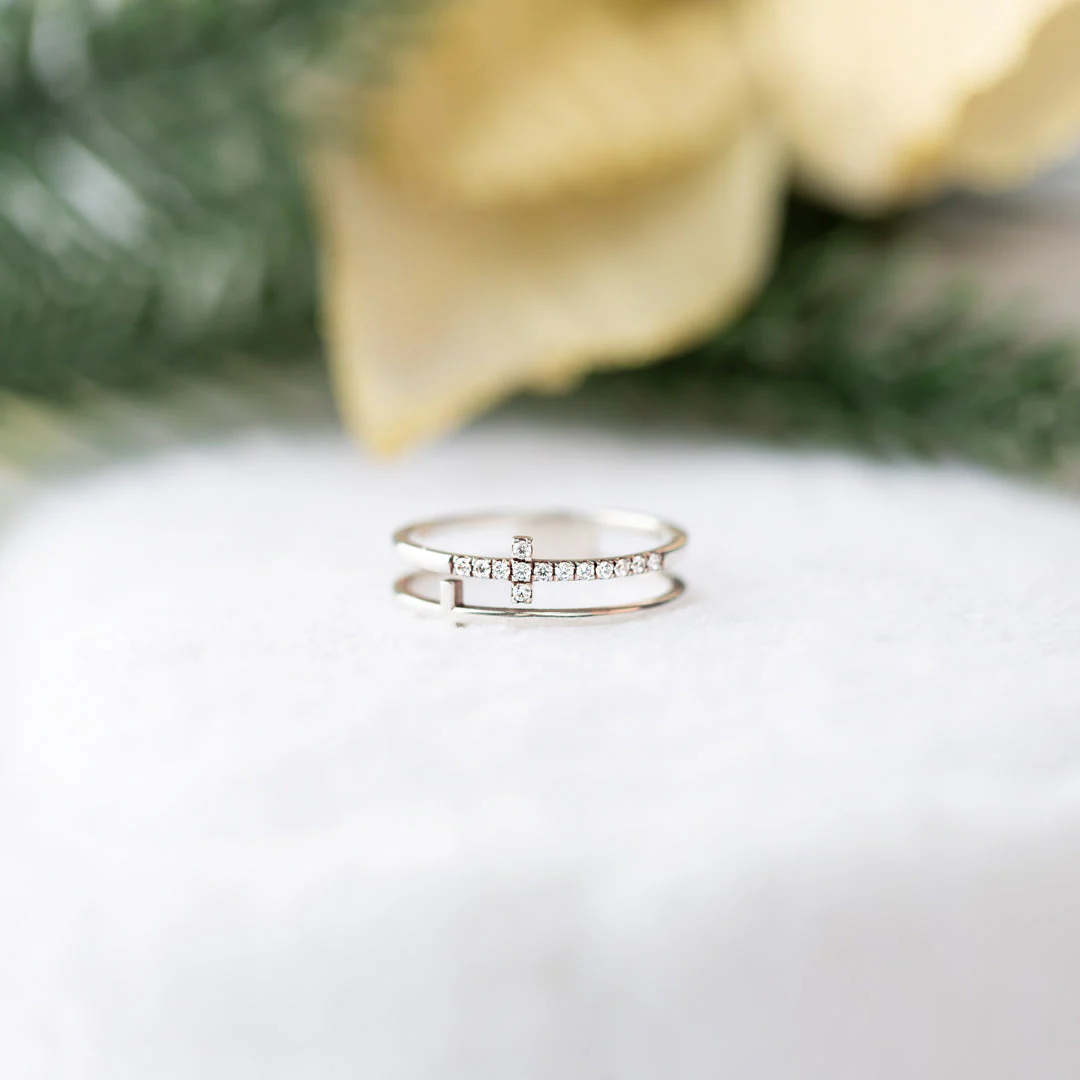 To My Daughter Pray Through It Double Cross Ring - Image 9