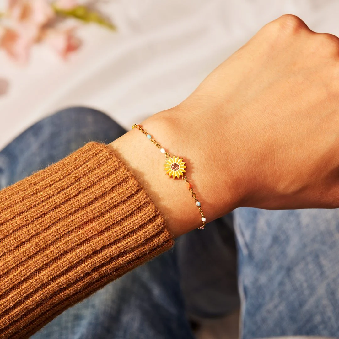 To My Daughter Sunflower Bracelet - Image 5
