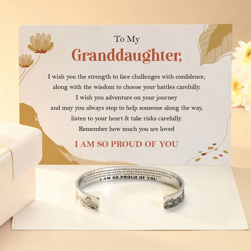 To My Granddaughter, I Am So Proud of You Bracelet - Image 5
