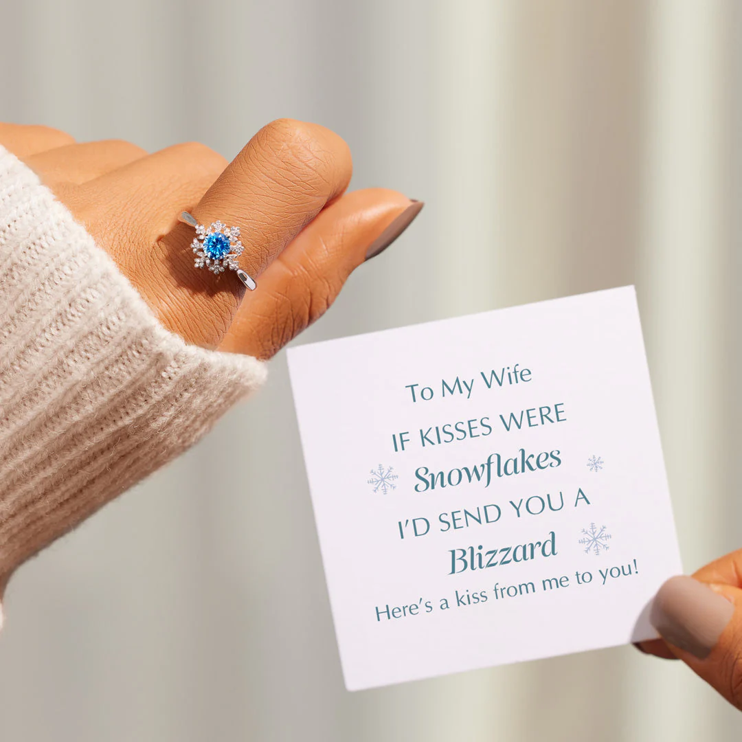 To My Wife Snowflakes Ring - Image 3