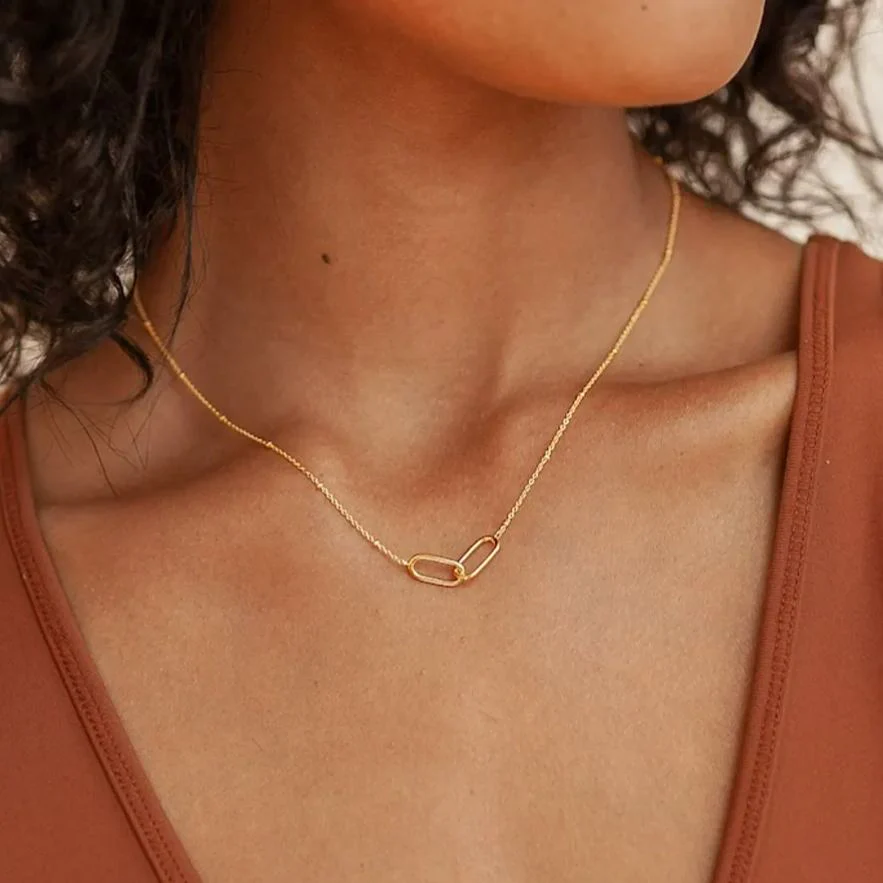 You Are Strong And Unbreakable Double Circle Necklace - Image 3