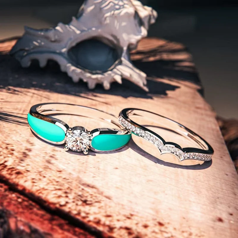 For Memorial - Until We Meet Again Single Diamond Wing-Stacking Ring - Image 5