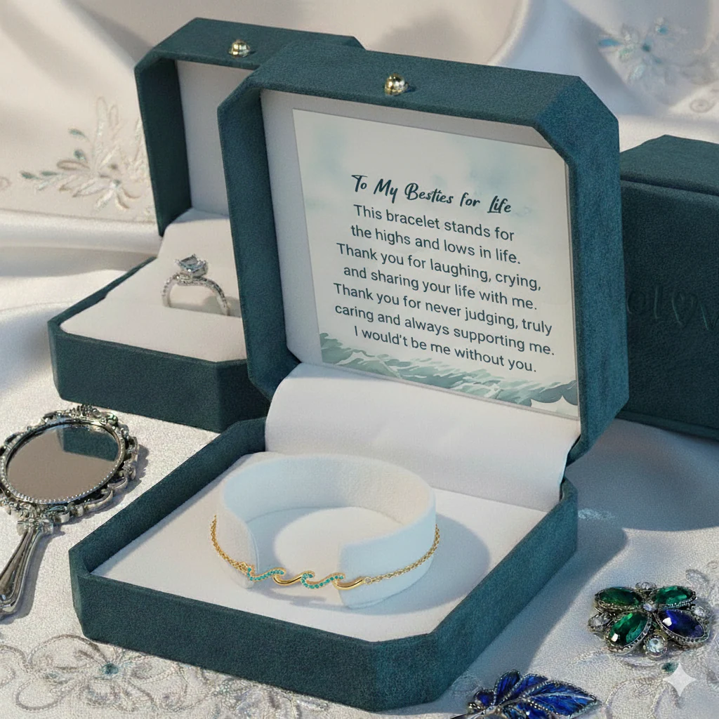 To My Besties For Life Wave Friendship Bracelet - Image 10