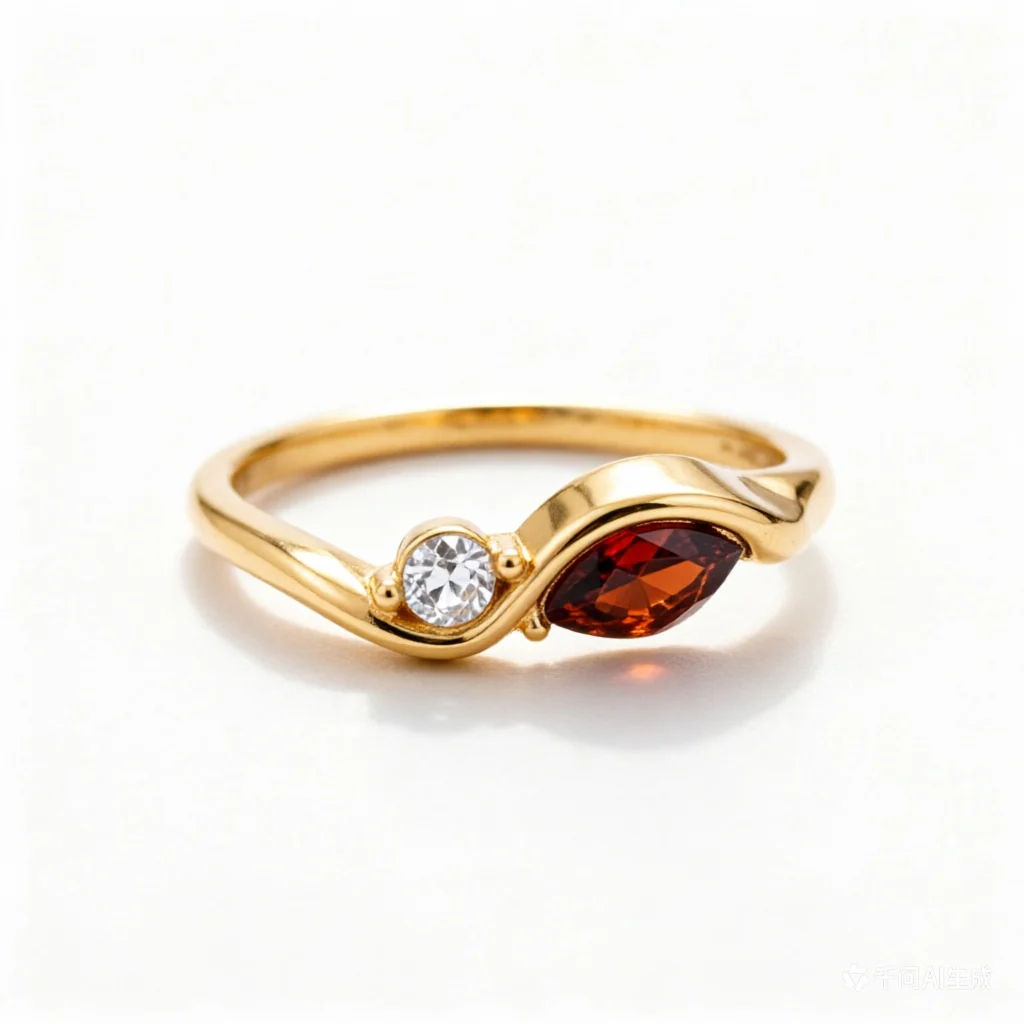 Personalized Mother&Daughter Infinity Birthstone Ring - Image 4