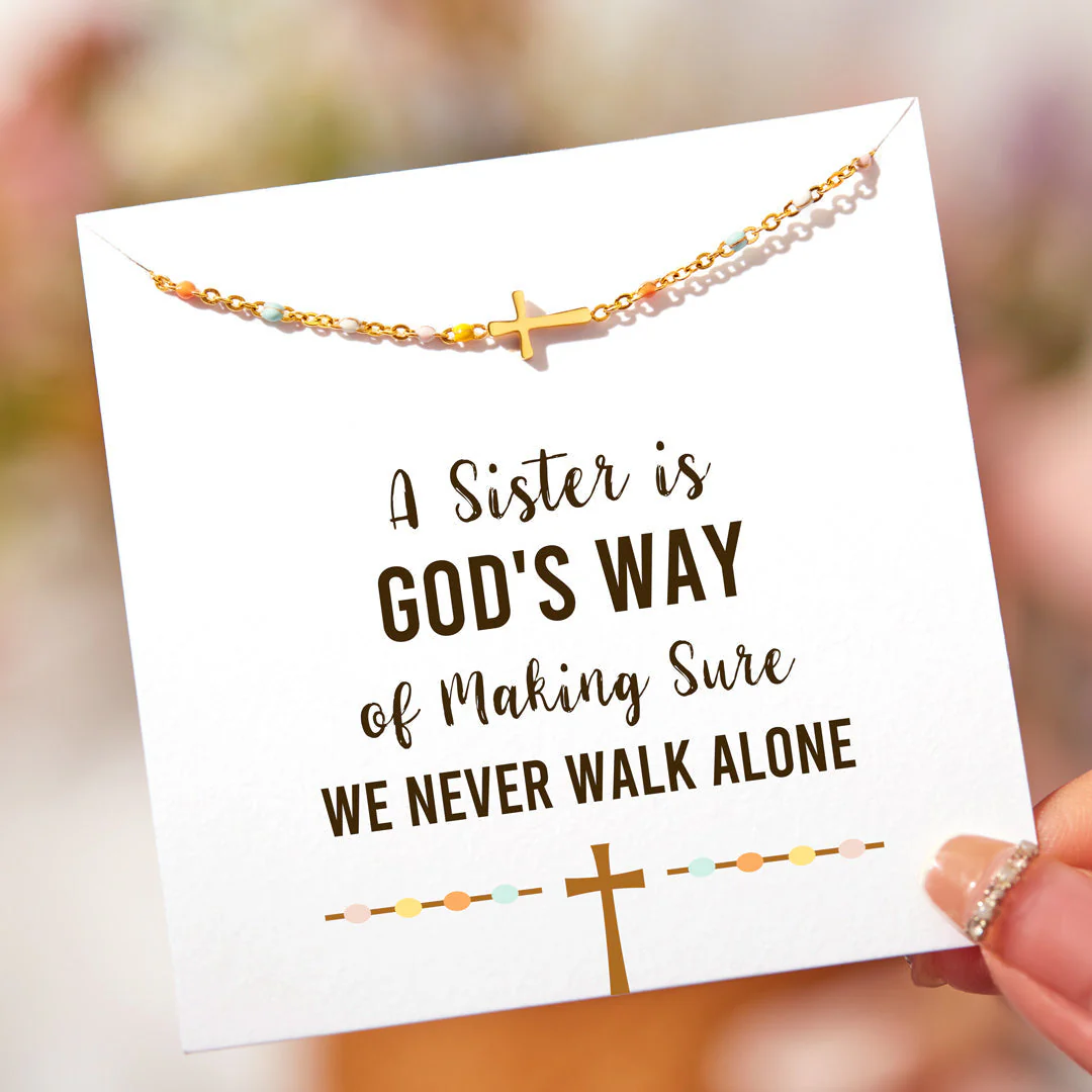 We Never Walk Alone Cross Bracelet - Image 3