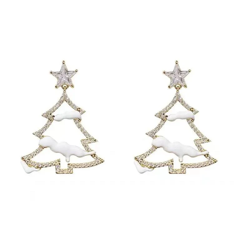 Hot Sale🎁White Snow Christmas Tree Earrings - Image 6