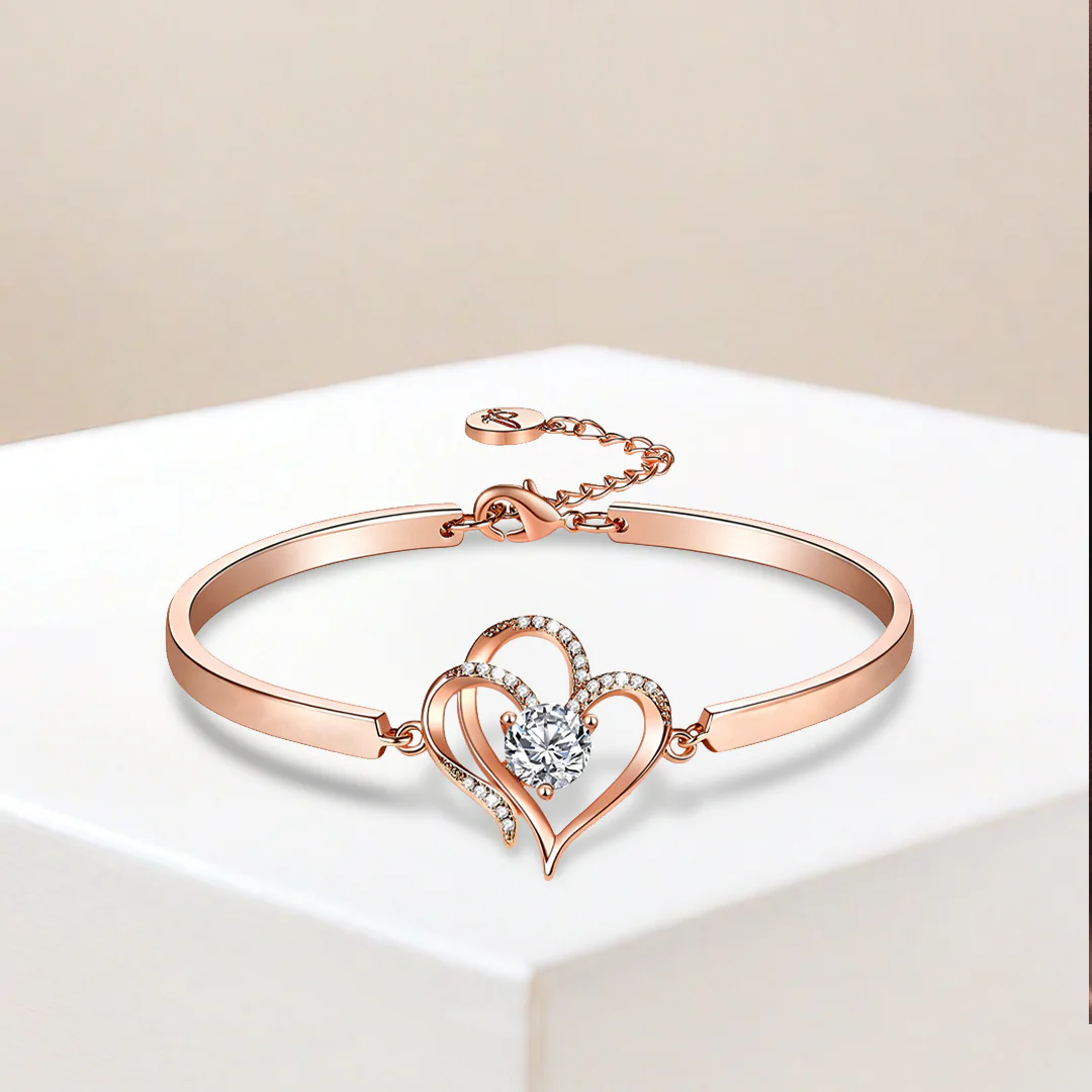 🌸2025 New Sale-I Want All Of My Lasts To Be With You Double Heart Bracelet - Image 7