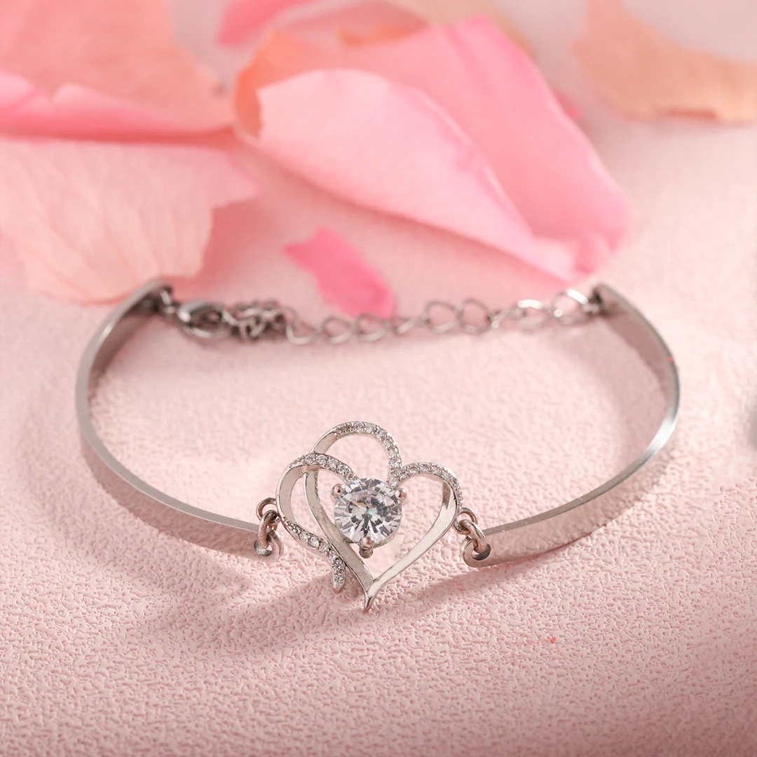 🌸2025 New Sale-I Want All Of My Lasts To Be With You Double Heart Bracelet - Image 8
