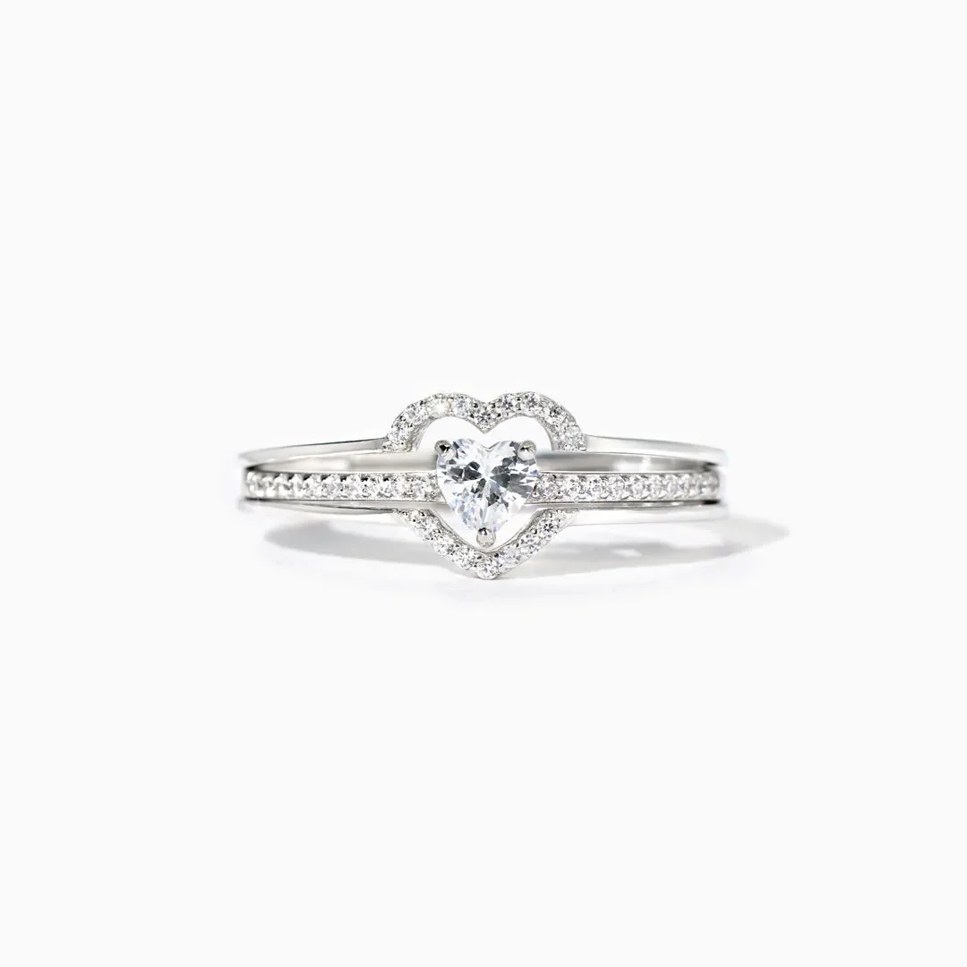 For Granddaughter - You Are Always In Mine Layered Heart S925 Ring - Image 3