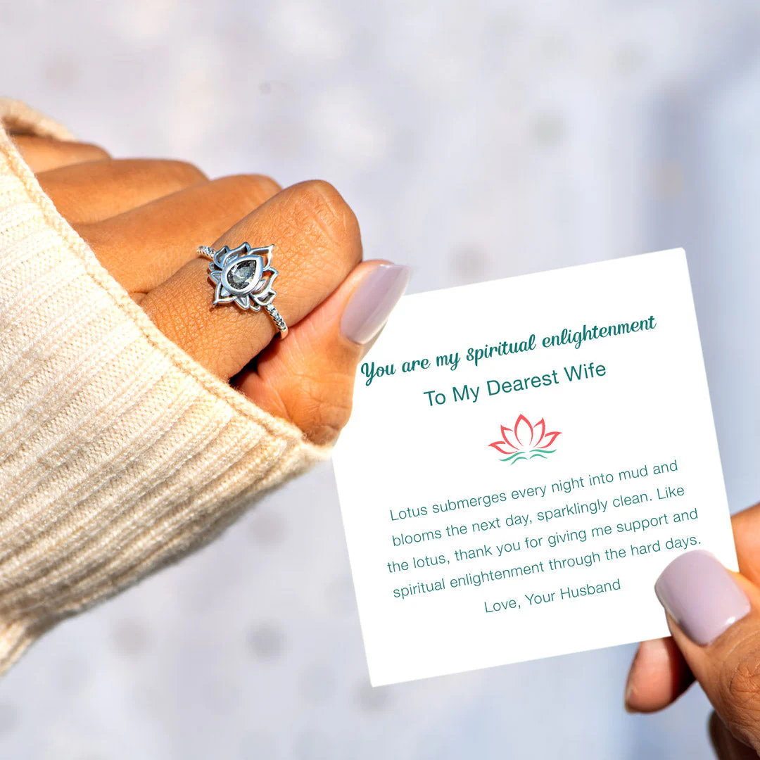 You Are My Spiritual Enlightenment Lotus Ring - Image 2