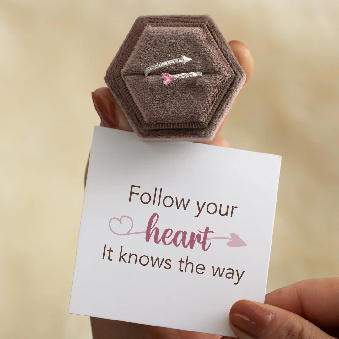 Your Heart Knows The Way Arrow & Heart Ring - Image 3