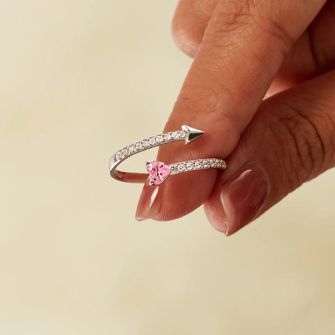 Your Heart Knows The Way Arrow & Heart Ring - Image 4
