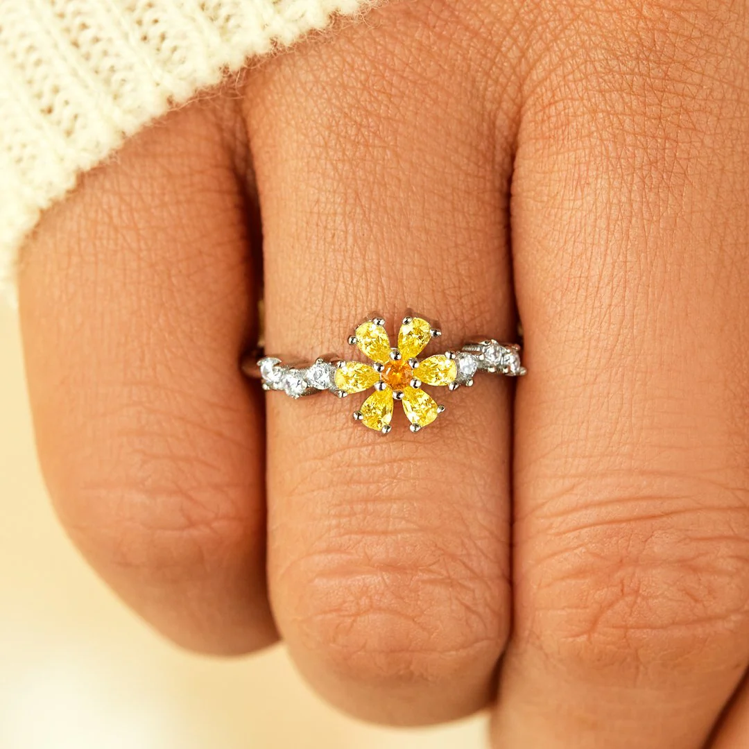 You're A Gem Hexagon Gem Flower Ring - Image 2