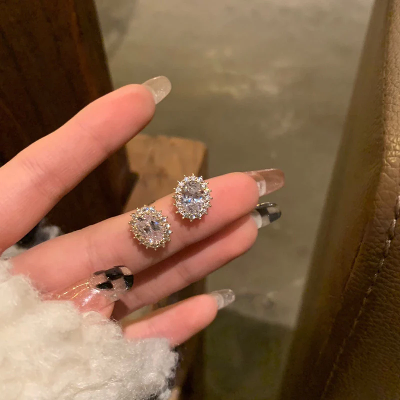 🌸French Style Zircon Sparkling Earrings - Image 5