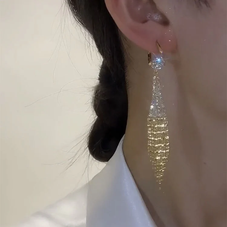 🌸Zircon Tassel Earrings - Image 3