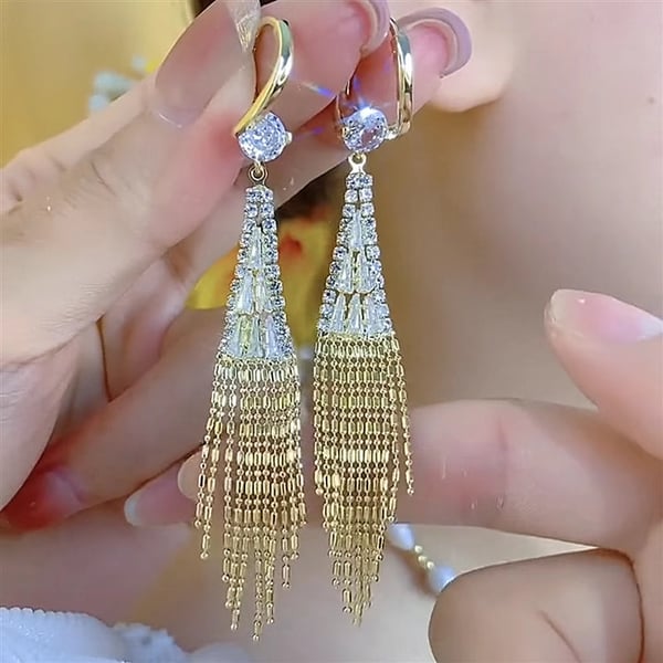 🌸Zircon Tassel Earrings - Image 4