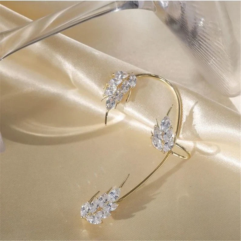 Zircon Wheat Ear Hook No Piercing - Image 6